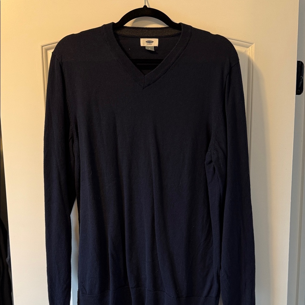 Old Navy Men's V-Neck Sweater - Navy Blue